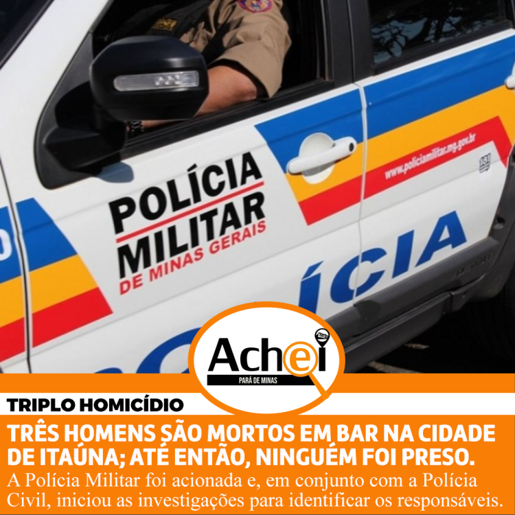 TRIPLO HOMICÍDIO EM ITAÚNA; ATÉ ENTÃO, NINGUÉM FOI PRESO.