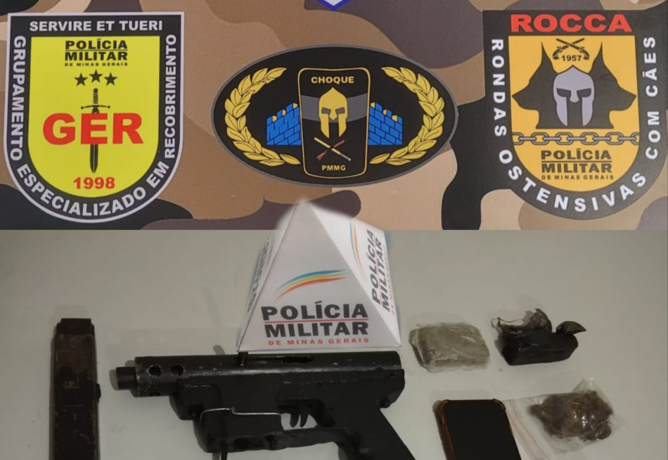 SUSPEITO É PRESO COM SUBMETRALHADORA NO RECANTO DA LAGOA.