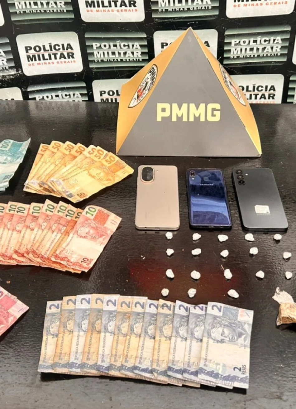 Polícia Militar apreende drogas e prende dois homens por tráfico em Pará de Minas