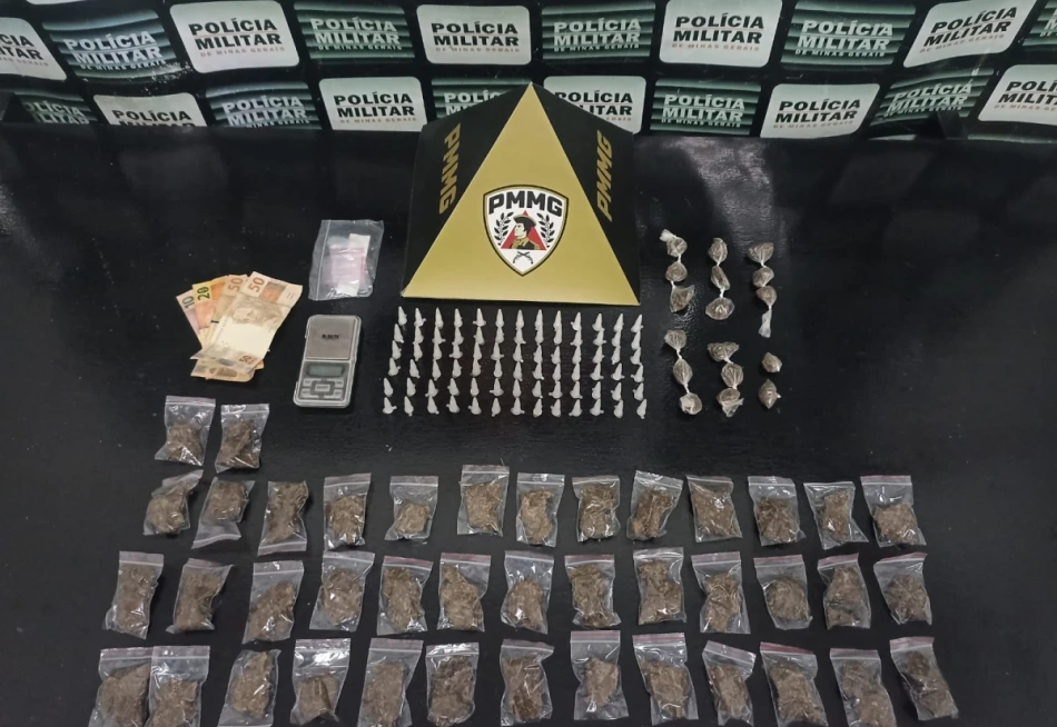 Polícia Militar prende suspeito em regime condicional  por tráfico de drogas