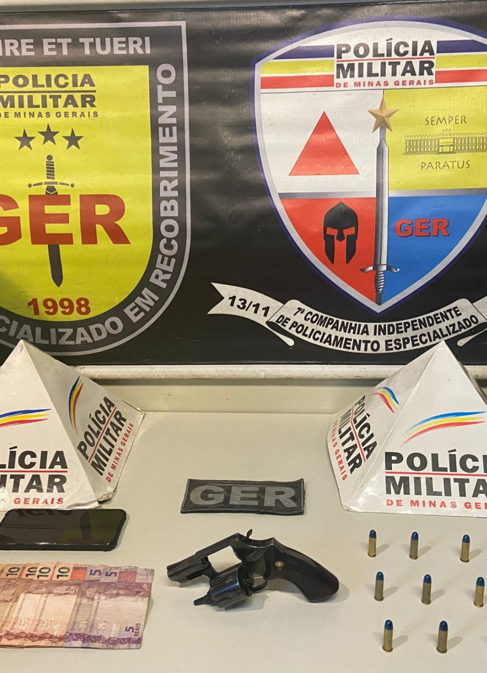 Menor é apreendido com um revólver calibre .38 em Divinópolis