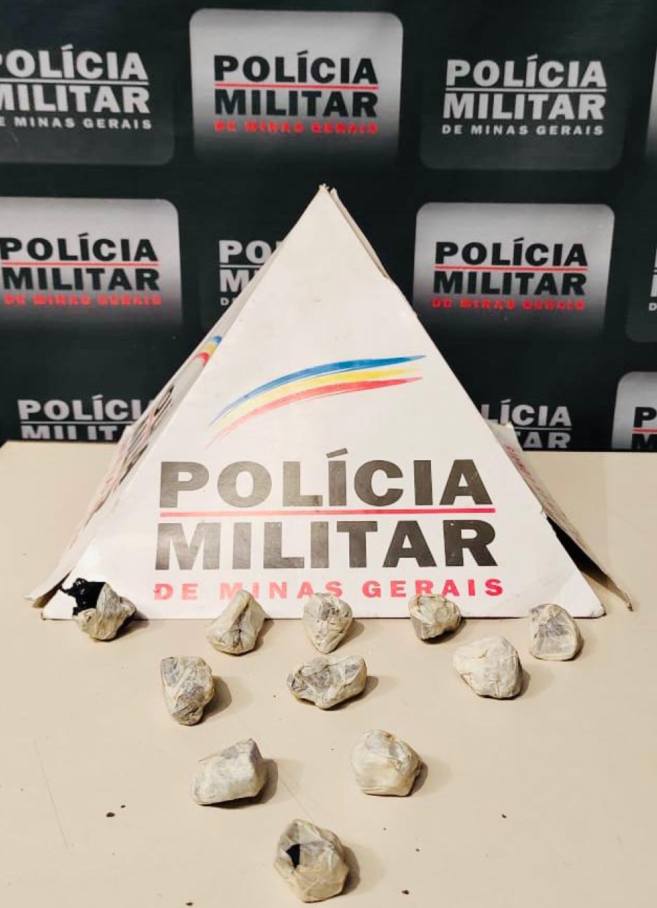 Polícia Militar apreende 11 porções de cocaína em matagal na cidade de Divinópolis