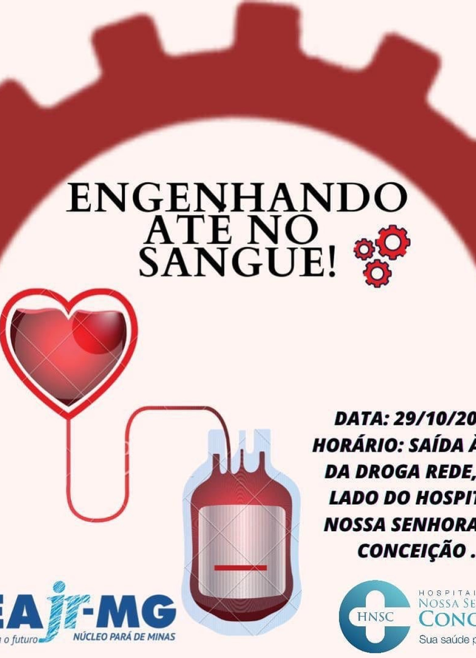 Banco de Sangue do HNSC e Crea Jr-MG fazem ação em parceria por novas doações