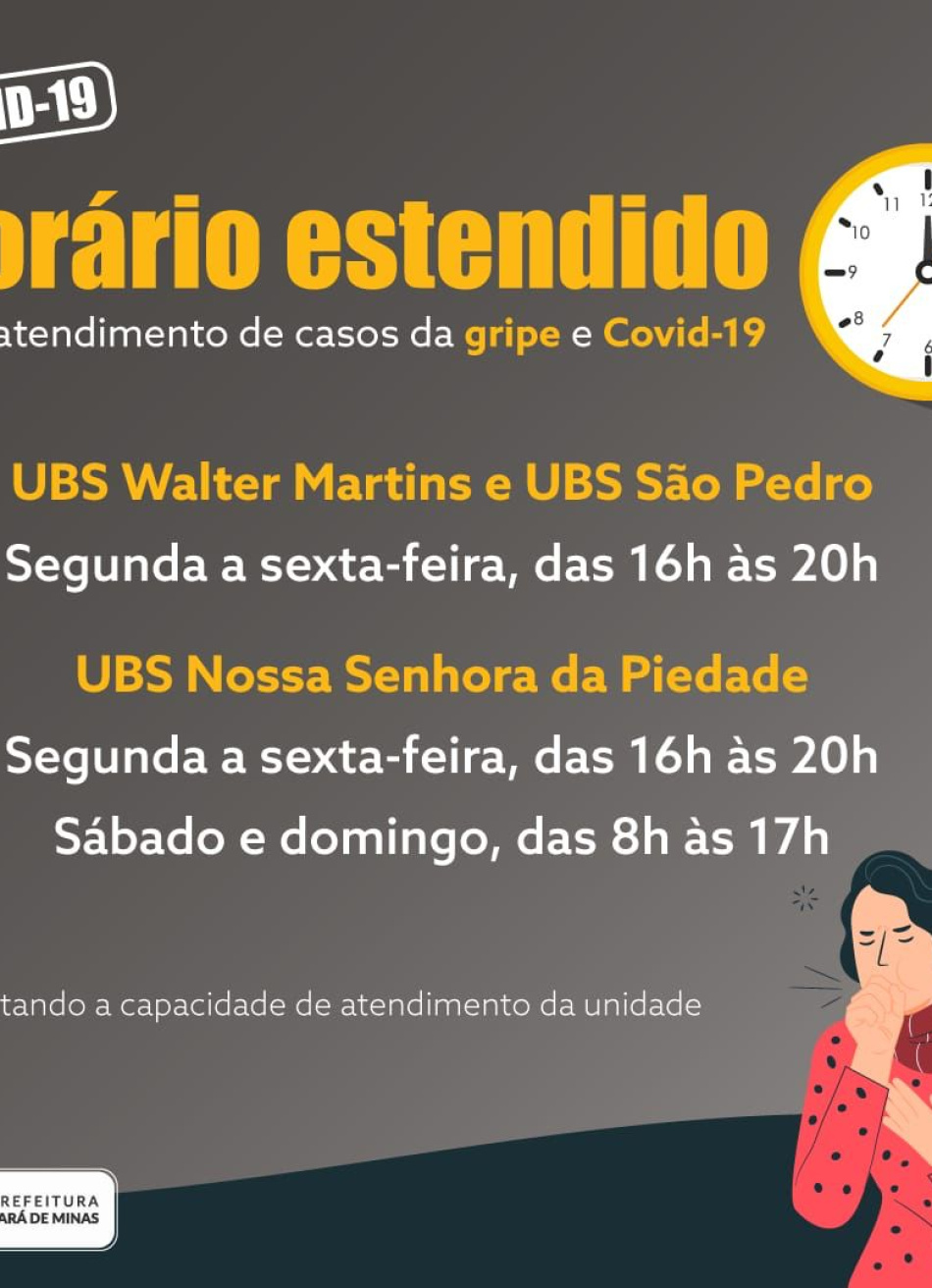 UBS Walter Martins e São Pedro passam a funcionar em horário estendido