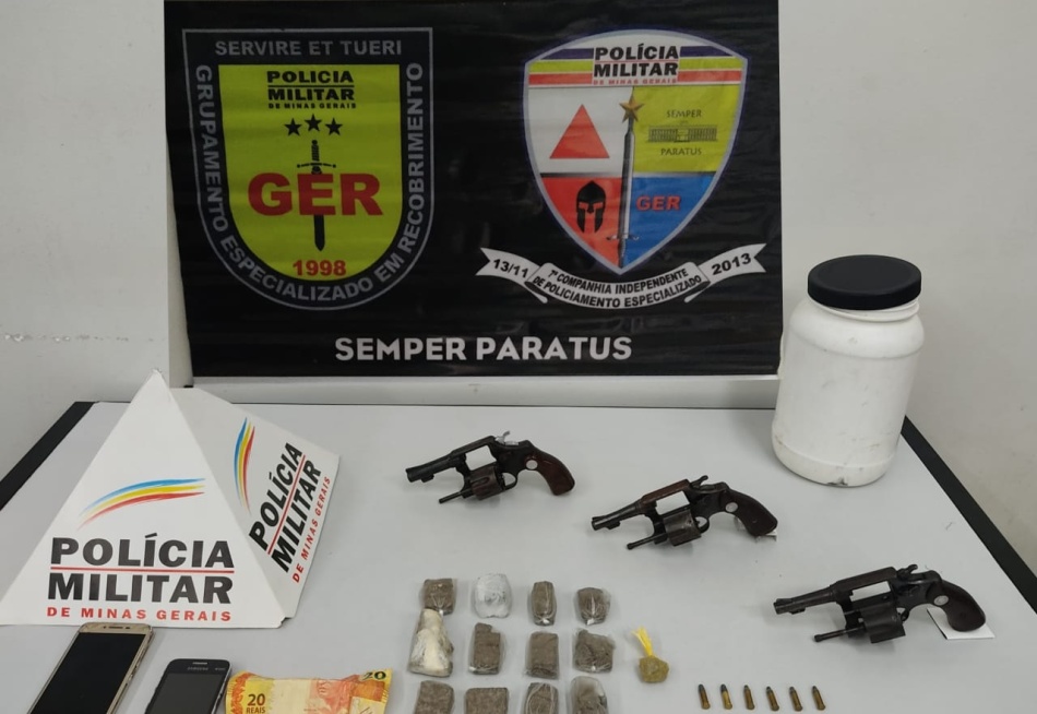 Polícia Militar apreende dois adolescentes em Itaúna por porte ilegal de armas de fogo