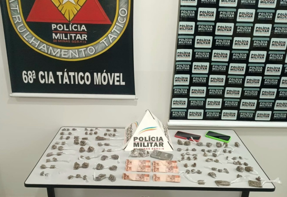 NOVA SERRANA/MG – Polícia Militar prende suspeito e apreende expressiva quantidade de substância entorpecente