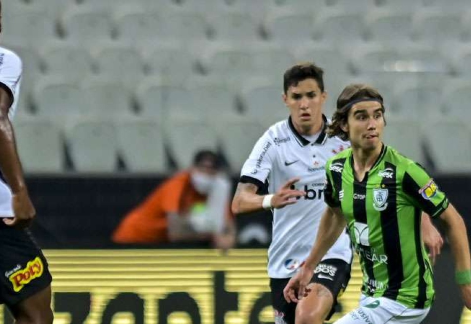 América vence o Corinthians e sai na frente na briga pela vaga na fase de quartas de final da Copa do Brasil