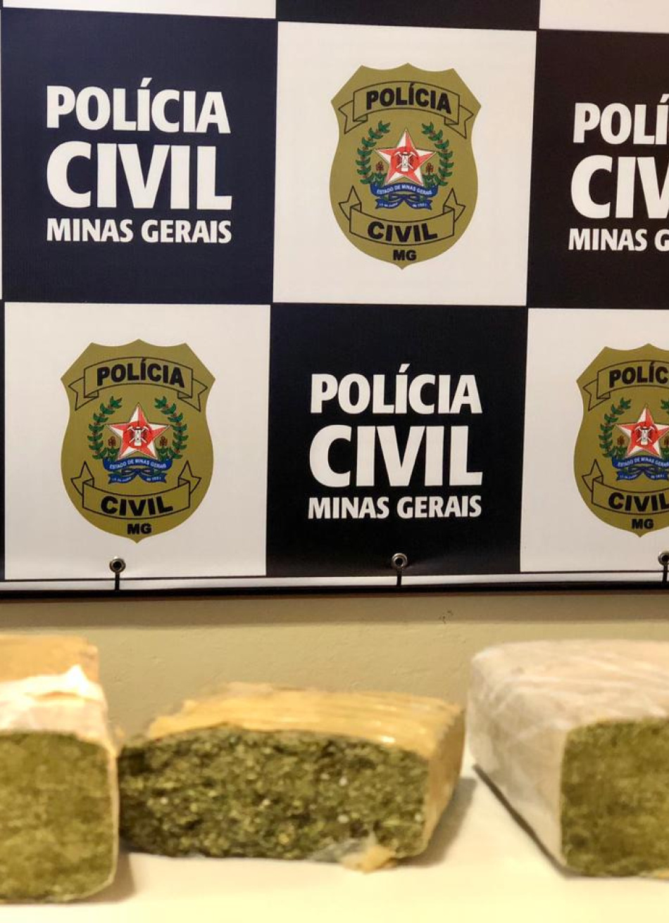 Polícia Civil de Minas Gerais apreendeu mais de um quilo de maconha em Divinópolis