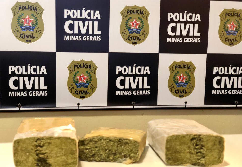 Polícia Civil de Minas Gerais apreendeu mais de um quilo de maconha em Divinópolis