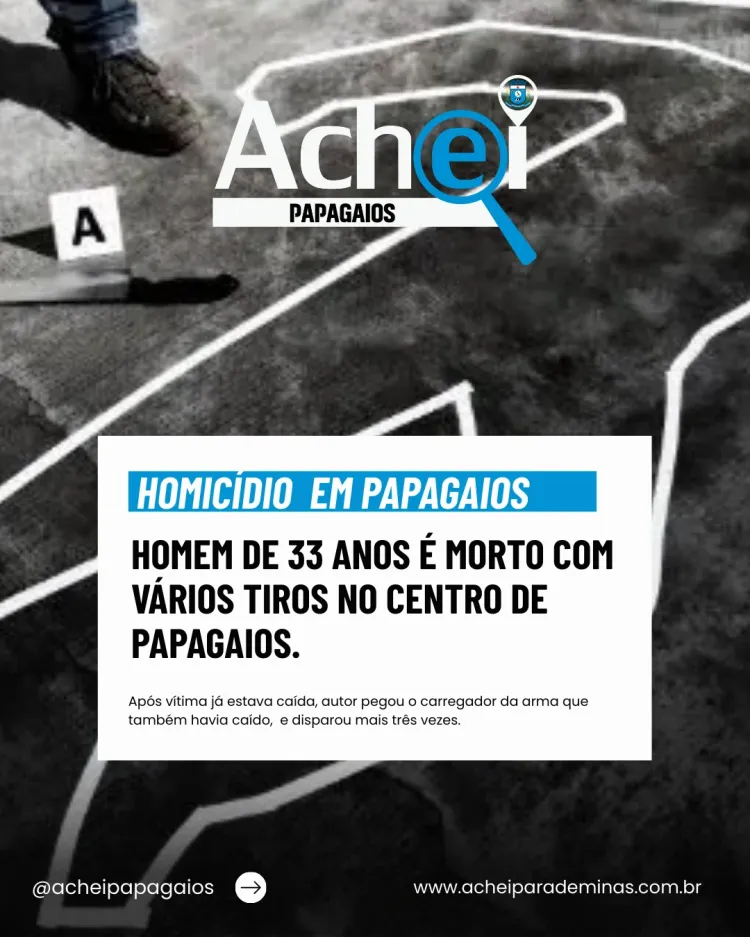 Homicídio choca a cidade de Papagaios
