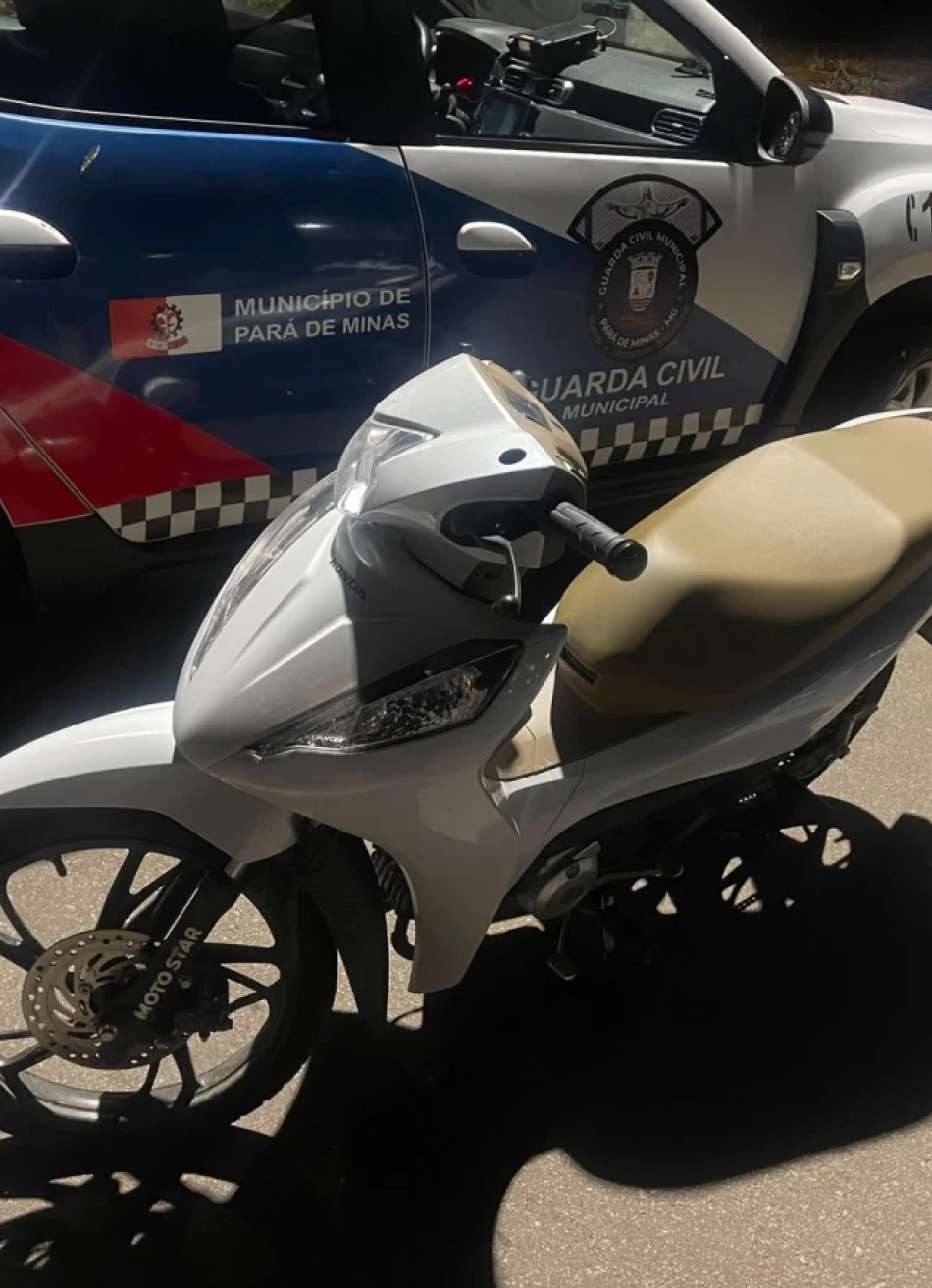 Guarda Civil Municipal recupera motocicleta furtada e prende suspeito no Recanto da Lagoa