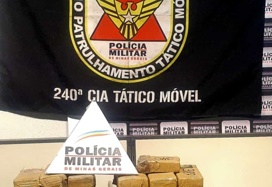 Polícia Militar apreendeu cerca de 23 quilos de maconha em Divinópolis