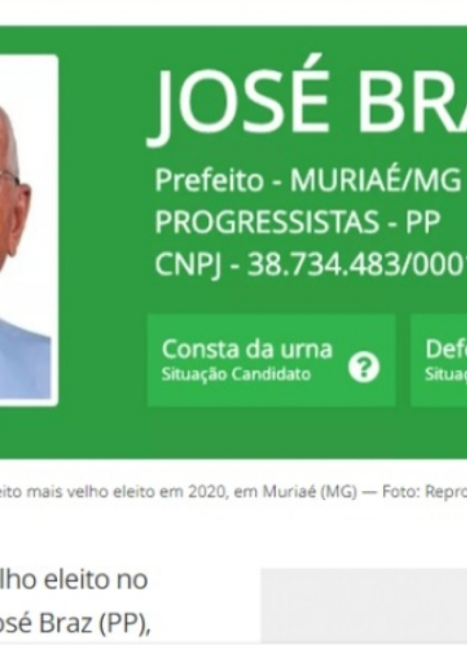 Prefeito mais velho eleito no país em 2020 tem 95 anos