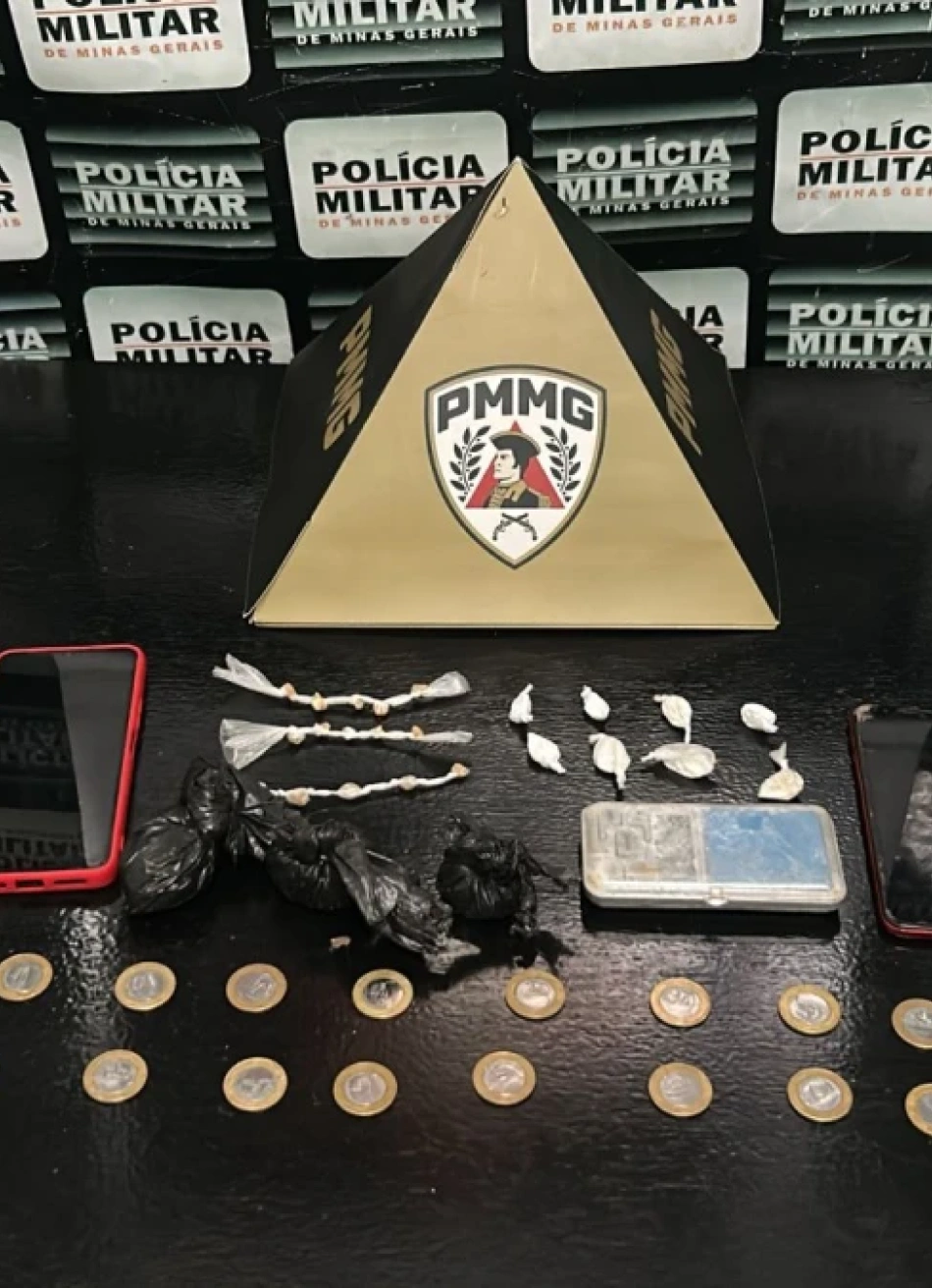 PM prende suspeito por tráfico de drogas no bairro São Paulo.