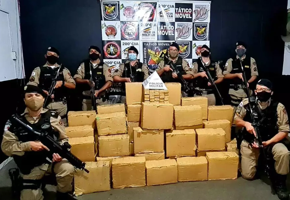 Polícia Militar apreendeu quase uma tonelada de maconha em Uberlândia
