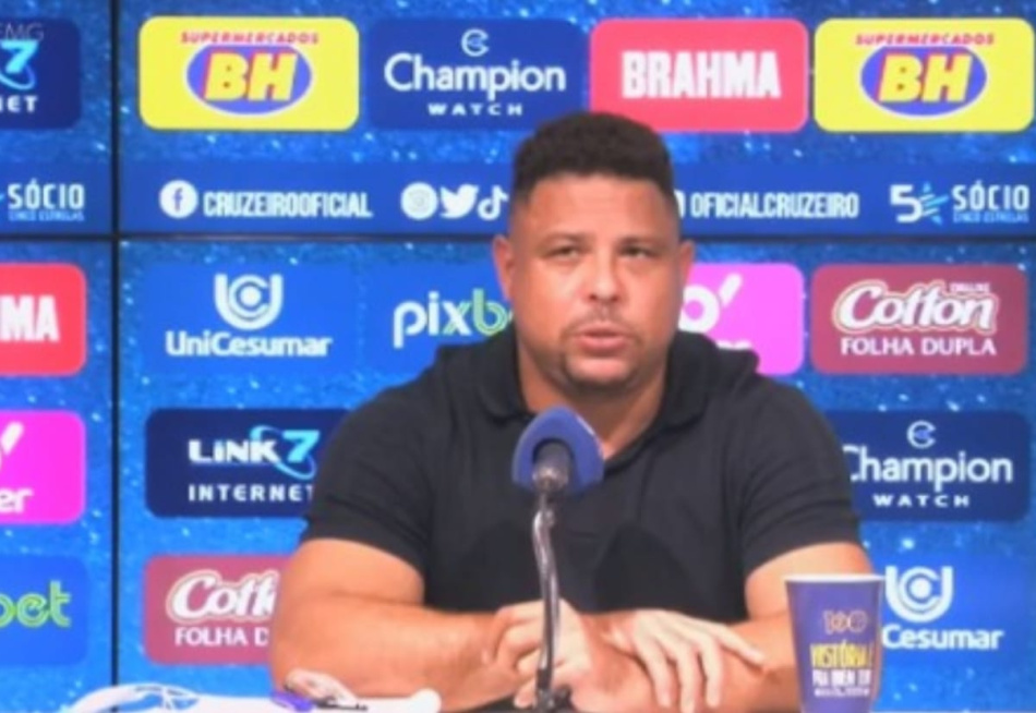 Em sua primeira coletiva como gestor do Cruzeiro, Ronaldo Fenômeno afirmou que clube é um "paciente na UTI"