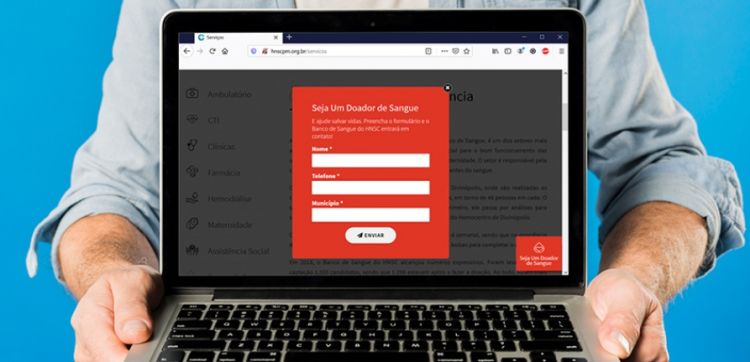 HNSC cria site para facilitar a doação de sangue para o hospital