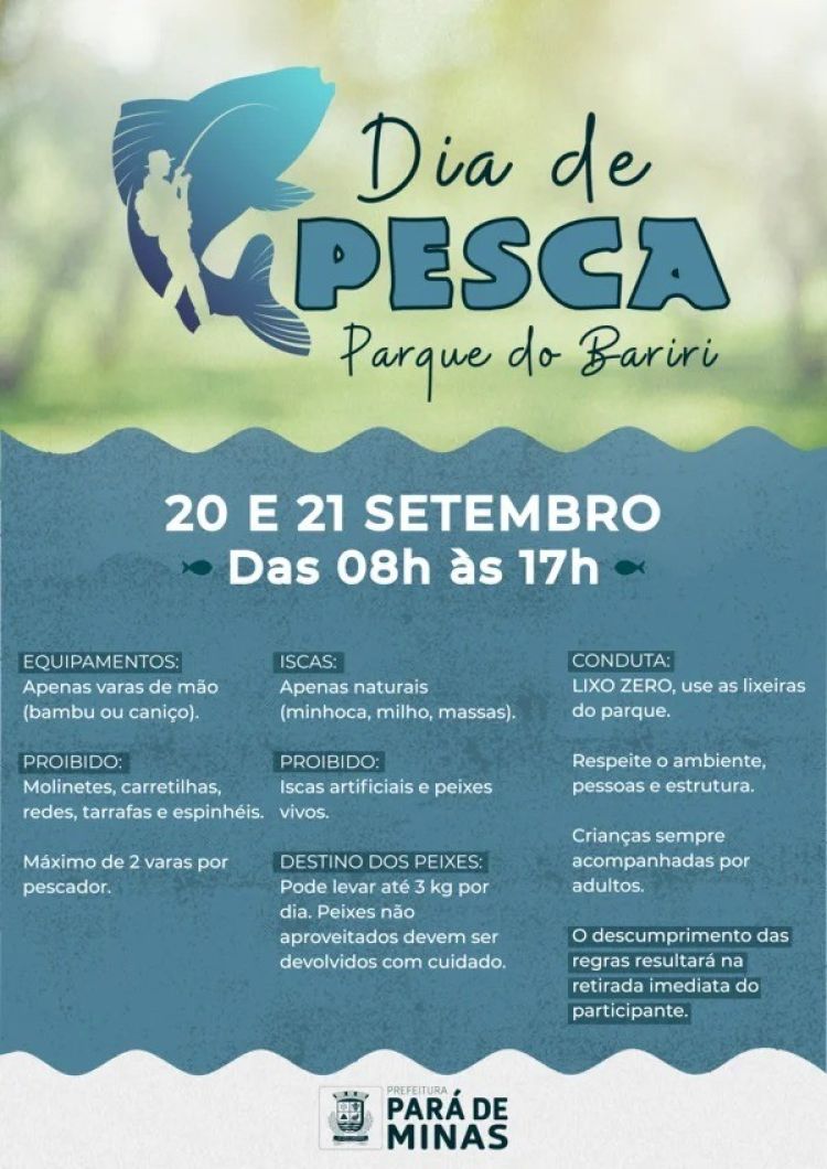 Os tradicionais Dias de Pesca na lagoa do Parque do Bariri.