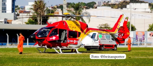 Bebê com quadro respiratório grave é transferido com apoio aéreo de Pará de Minas para Três Corações