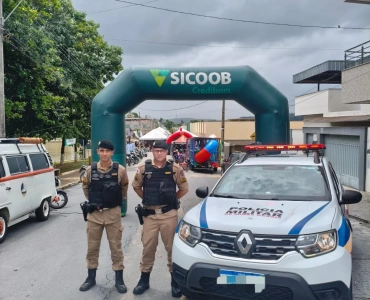 Araújos – Polícia Militar garante segurança em evento de motoestradeiros