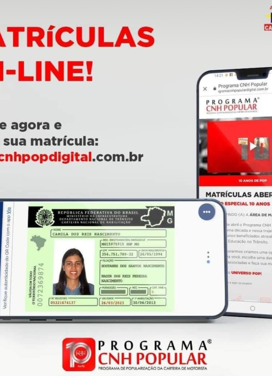 Programa CNH Popular completa 10 anos ajudando a população a obter a carteira de motorista