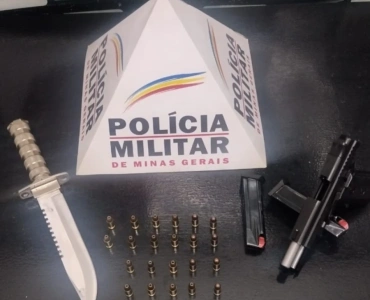 Homem é preso por porte ilegal de arma na BR-352, em Onça do Pitangui