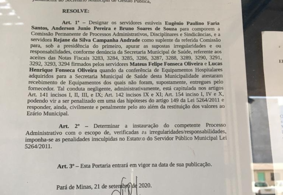 Secretário de Saúde declara que apuração sobre supostas irregularidades na aquisição de equipamento já está sendo resolvida