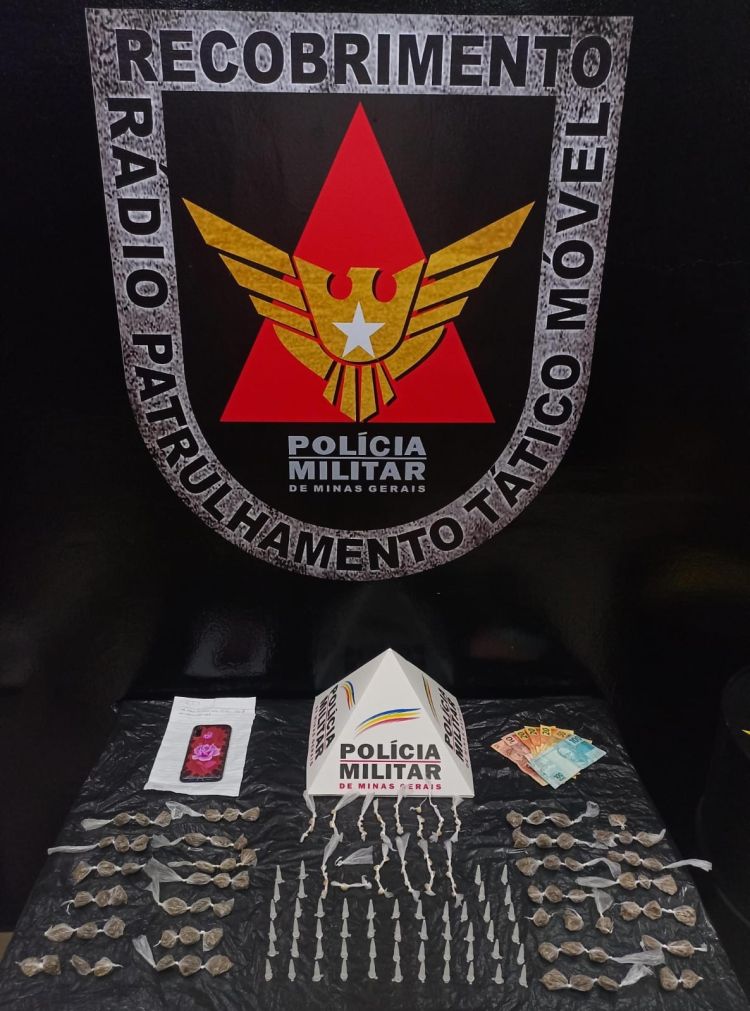 PM prende suspeito de praticar tráfico de drogas no bairro Cecília Meireles, em Pará de Minas