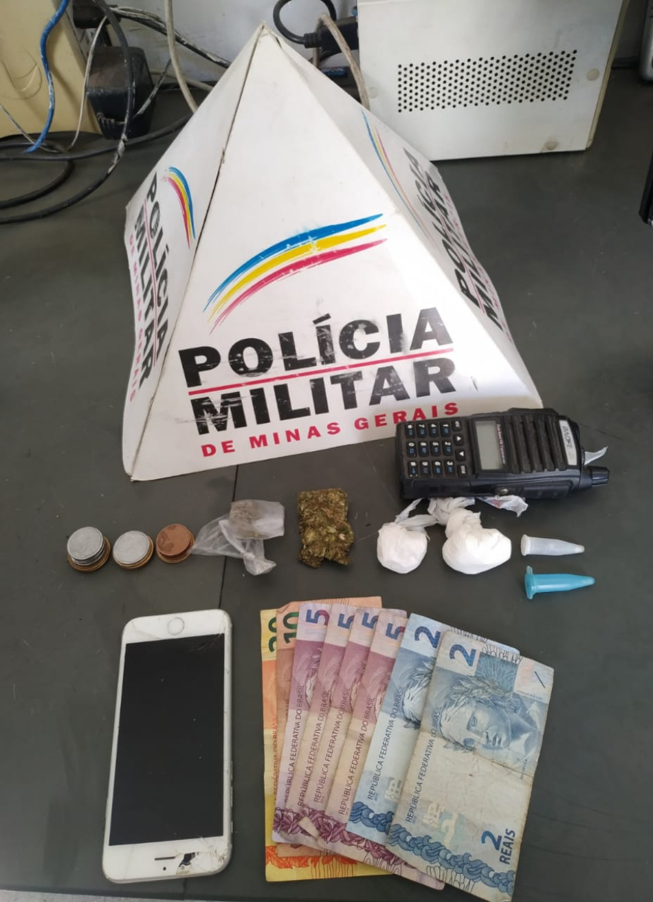 Polícia Militar prende em Bom Despacho homem envolvido com o tráfico de drogas