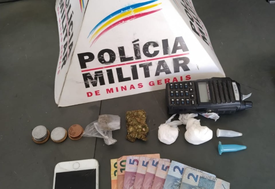 Polícia Militar prende em Bom Despacho homem envolvido com o tráfico de drogas